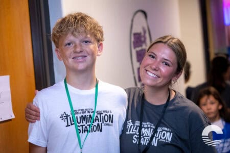 Happy youth group members at Canyon Springs Church event.