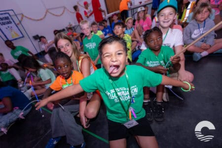 Children participating in fun activities at Canyon Springs Church event.
