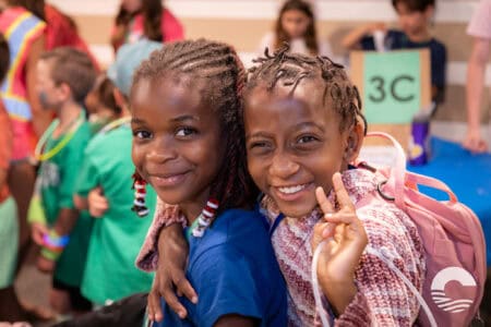 Happy children at Canyon Springs Church event, smiling and enjoying activities.