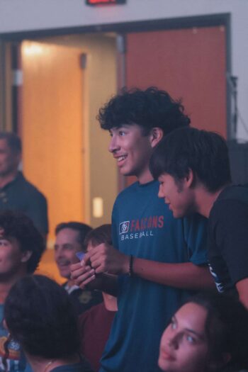 Group of young people enjoying a church youth event at Canyon Springs Church.