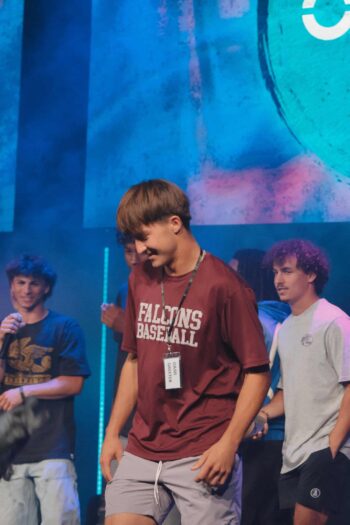 Youth group gathering at Canyon Springs Church event.
