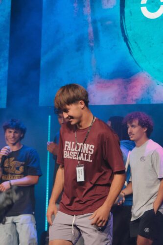 Teenagers participating in a youth event at Canyon Springs Church, engaging in community activities. Youth group gathering at Canyon Springs Church event.