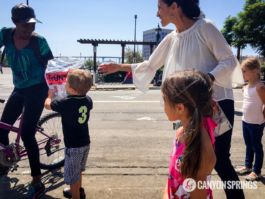 Delivery of "Generosity Bags" to Downtown San Diego. Bags were made from students of EBS Elementary School. http://www.linneamiller.com/we-have-heart/